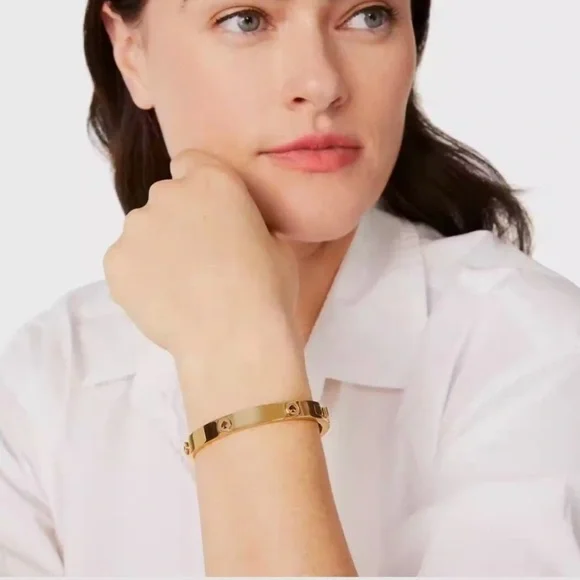 Kate Spade Gold Spade Studs Bangle Bracelet - Picture 3 of 4